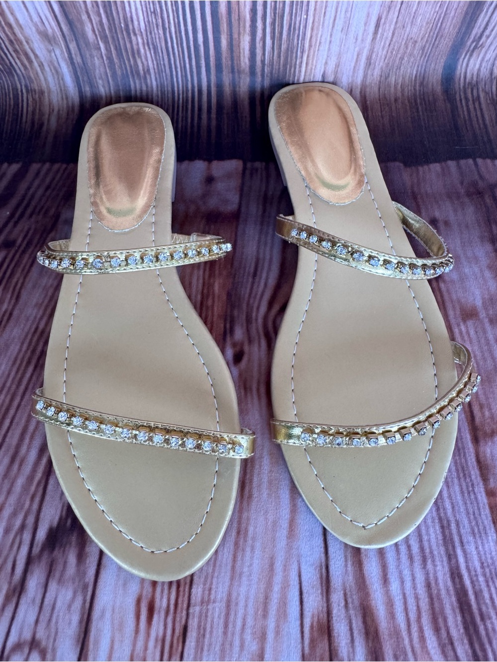 Avon Two-Band Rhinestone Slide